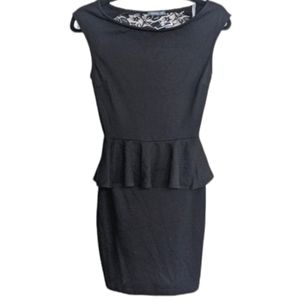 NWT Soprano Black Lace Back Peplum Dress 😍🖤
